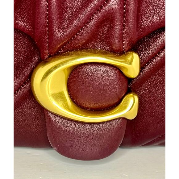 Coach Times Square Tabby 20 Merlot - Picture 6 of 10